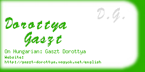 dorottya gaszt business card